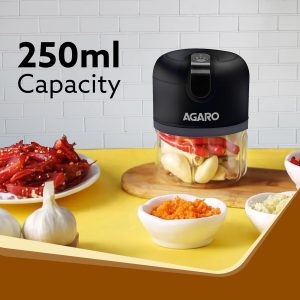 AGARO Elite Rechargeable Mini Electric Chopper For Camping