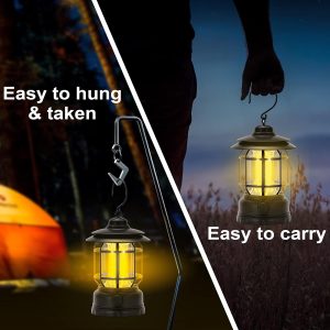 Camping Lanterns Rechargeable, Portable Electric LED Camping Lights Hanging Tent Light