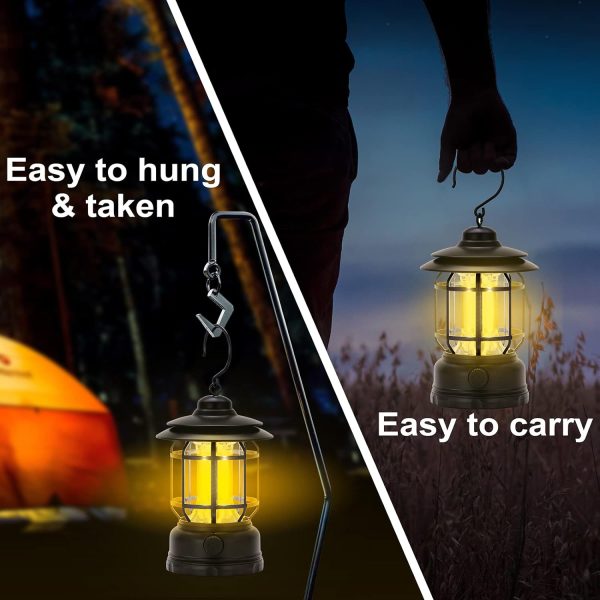 Camping Lanterns Rechargeable, Portable Electric LED Camping Lights Hanging Tent Light