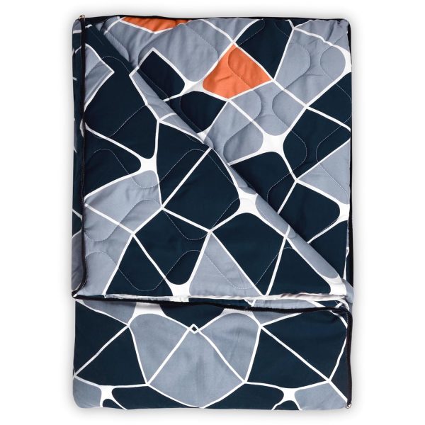 Divine Casa Abstract Microfiber 120 GSM Single Bed Travel Comforter for Camping