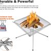 Lista Portable Camping Fire Pit, Extra Large 22 Inch Collapsible Stainless Steel Mesh Fire Pit Outdoor Wood Burner Foldable Campfire - Image 7