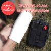 PROBEROS First Aid Box for Medical Emergency Kit, Heavy Duty and Large Capacity Military Grade Rip-Away Ifak Pouch for Camping - Image 8