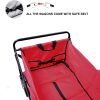 Heavy Duty Collapsible Folding Wagon Utility Camping Cart with Universal Wheels & Adjustable Handle - Image 9