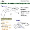 CAMPINGMOON Folding Campfire Trivet Pot Stand 304 Stainless Steel Two Height Adjustable Portable with Storage Bag - Image 6