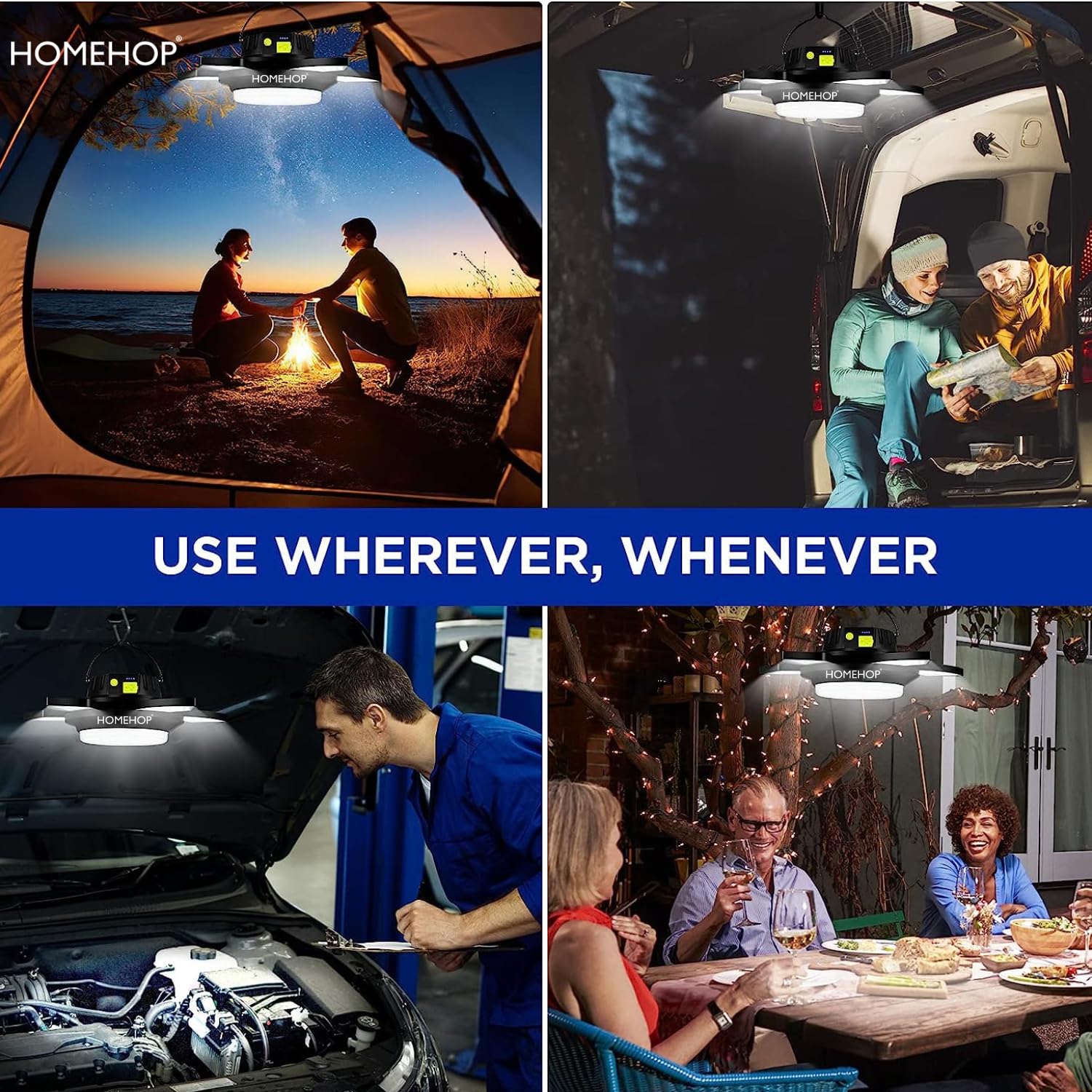 Homehop 60W Solar LED Rechargeable Emergency Light For Camping - Image 6