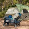 TIMBER RIDGE Collapsible Outdoor Folding Wagon Cart Heavy Duty Camping Patio Shopping Garden Cart with Side Bag Cup Holder - Image 8