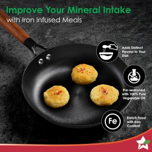 Wonderchef Pre-Seasoned Ferro Light 20cm Cast Iron Fry Pan
