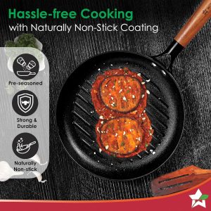 Wonderchef Pre-Seasoned Ferro Light 24cm Grill Pan