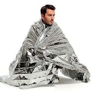 Cambia (Pack of 2 Emergency Mylar Thermal Blanket (140cm x 210cm) - Waterproof & Windproof Foil Blanket for Camping