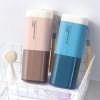 Shopiable Store Travel Toothbrush Case Multifunctional Toothpaste Container Portable Business Trips Wash Cup Holder Organizer Towel Storage Box for Camping - Image 5