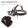 GlowBase Plastic Rechargeable Led Headlight With 180 Azimuth Adjustment, Rechargeable Headlamp Long Range Feature For Camping - Image 8