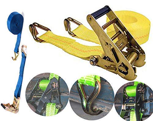 GLIVE (LABEL) 500 Kg Load Cap/ 1500 Kg Break Strength Capacity Cargo-Straps Ratchet Car-Accessories Truck Metal-Buckle Tie-Down Motorcycle Auto Camping Tie Down Strap - Image 2