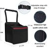 SHIBUI Trunk Backseat Organizer Large Anti-Slip Multi-Compartment Storage Utility Tool Space Saver Trash Bag For Car Organizer Back Seat,Hanging Mini Trash Bag Black. Fabric, Inside - Image 2