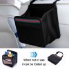 SHIBUI Trunk Backseat Organizer Large Anti-Slip Multi-Compartment Storage Utility Tool Space Saver Trash Bag For Car Organizer Back Seat,Hanging Mini Trash Bag Black. Fabric, Inside - Image 8
