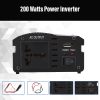 AllExtreme EXPINT02 200W Heavy Duty Portable Power Inverter 1 USB Port Charging DC to AC Output Socket - Image 2