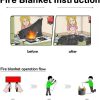 Safety fire blanket Emergency (1 x 2 m) Survival Fiberglass, Flame Retardant, Protection Fire Blanket Shelter Safety Cover for Camping - Image 4