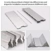 PROBEROS 84 * 24Cm Windshield For Camping Wood Stove With Nylon Drawstring Pouch,10 Plates Aluminum Folding Windproof Screen For Camping Stove Windpscreen Stand For Camping - Image 4