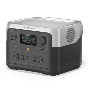EF ECOFLOW Portable Power Station RIVER 2 Max, 512Wh LiFePO4 Battery, 10 Year Life, 0% - 100% Charge in 60 mins, Power 11 Appliances at once, 230V - 50Hz India Voltage, For Camping