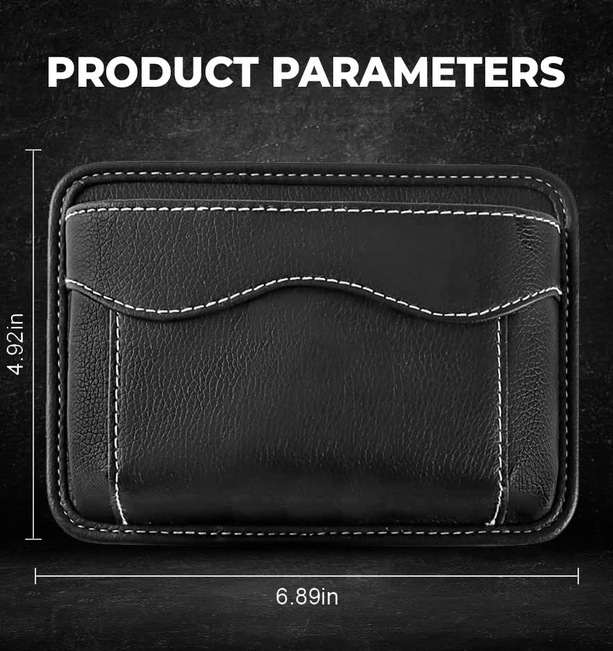 STHIRA Car Storage Organizer Pouch Handy Storage Bag Durable Pu Leather Mini Gap Automobiles Storage Bag For Camping - Image 5