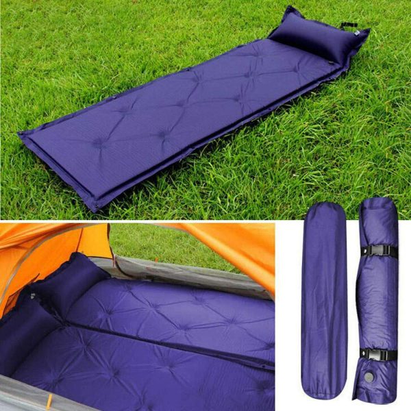 IRIS Split Joint extensible Tactics Camping pad Blue Self Inflating Sleeping Pad Camping Mattress with Conjoined Pillow