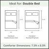 Amazon Brand - Solimo Microfibre Reversible Comforter, Double (Ash Grey & Deep Teal, 200 GSM) - Image 2