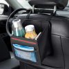 SHIBUI Trunk Backseat Organizer Large Anti-Slip Multi-Compartment Storage Utility Tool Space Saver Trash Bag For Car Organizer Back Seat,Hanging Mini Trash Bag Black. Fabric, Inside - Image 6