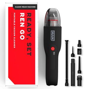 NUUK REN GO Cordless Car Vacuum Cleaner | 2X MORE SUCTION, 11000 PA | 4-in-1 Functions with Air Blowing | 7 Attachments+Storage Bag | Dual Filtration with HEPA | BLDC Motor | 2 Suction Modes