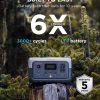 EF ECOFLOW 500W Portable Power Station RIVER 2, 256Wh LiFePO4 Battery, 10 Year Life, 0% - 100% Charge in 60 mins, 230V - 50Hz India Voltage, Power 6 Appliances at once, For Camping - Image 5