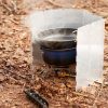 PROBEROS 84 * 24Cm Windshield For Camping Wood Stove With Nylon Drawstring Pouch,10 Plates Aluminum Folding Windproof Screen For Camping Stove Windpscreen Stand For Camping - Image 5