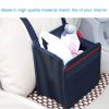 SHIBUI Trunk Backseat Organizer Large Anti-Slip Multi-Compartment Storage Utility Tool Space Saver Trash Bag For Car Organizer Back Seat,Hanging Mini Trash Bag Black. Fabric, Inside - Image 5