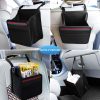 SHIBUI Trunk Backseat Organizer Large Anti-Slip Multi-Compartment Storage Utility Tool Space Saver Trash Bag For Car Organizer Back Seat,Hanging Mini Trash Bag Black. Fabric, Inside - Image 7