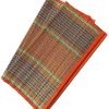 Montelal Store Handmade Korai Pai Kusha Grass Pooja Aasan Sitting Floor Mats Orange -Set of 2 Pcs - Image 2
