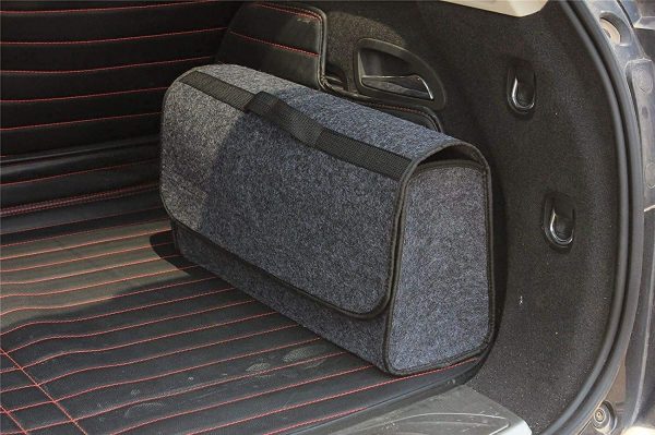 GREENSHEEP Felt Portable Cleaning Supplies Car Trunk Organizer - Anti Skip Foldable Boot Storage Organizer
